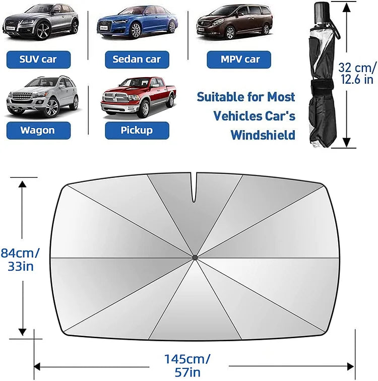 SunGuard 360 - Car Windshield Sun Shade Umbrella (foldable)