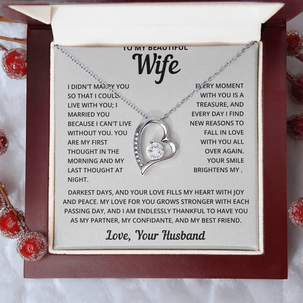 To My Wife - First Thought - Forever Love Necklace