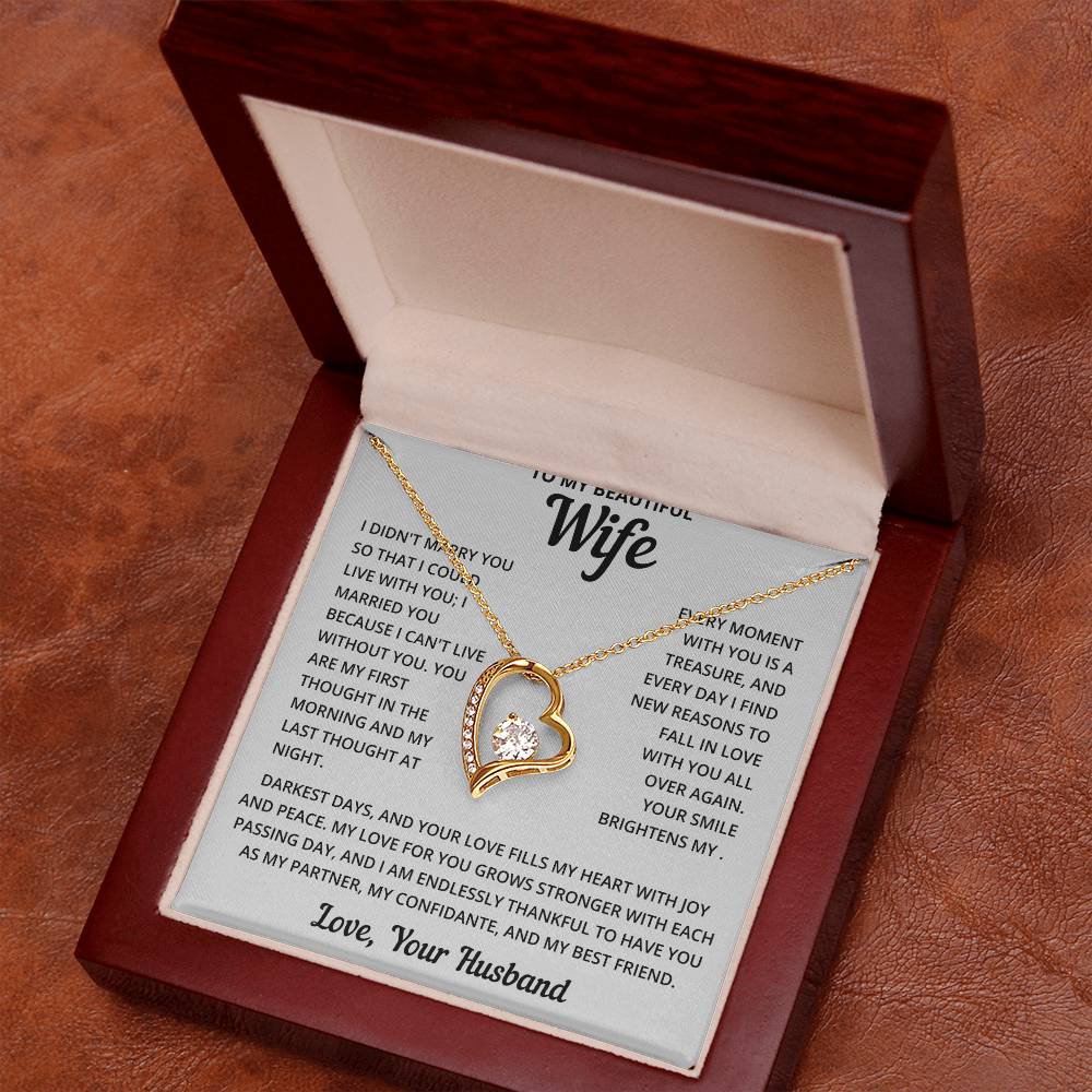 To My Wife - First Thought - Forever Love Necklace