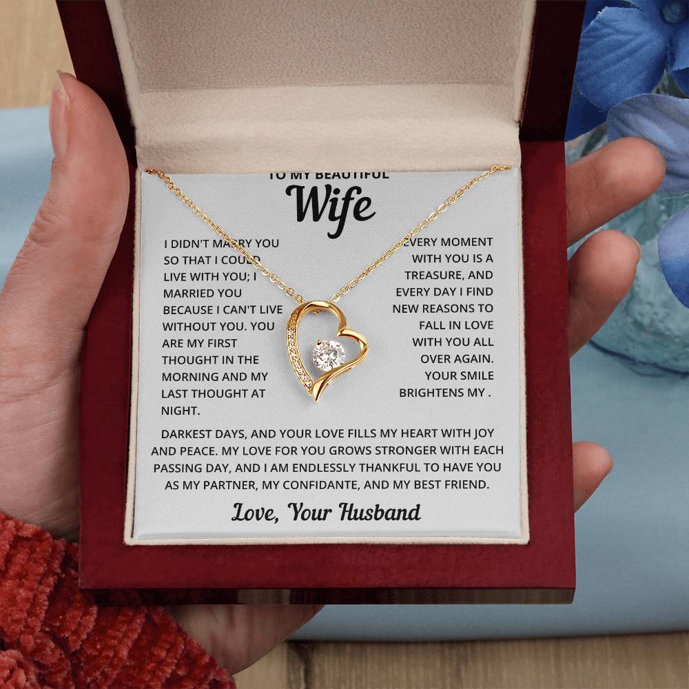 To My Wife - First Thought - Forever Love Necklace