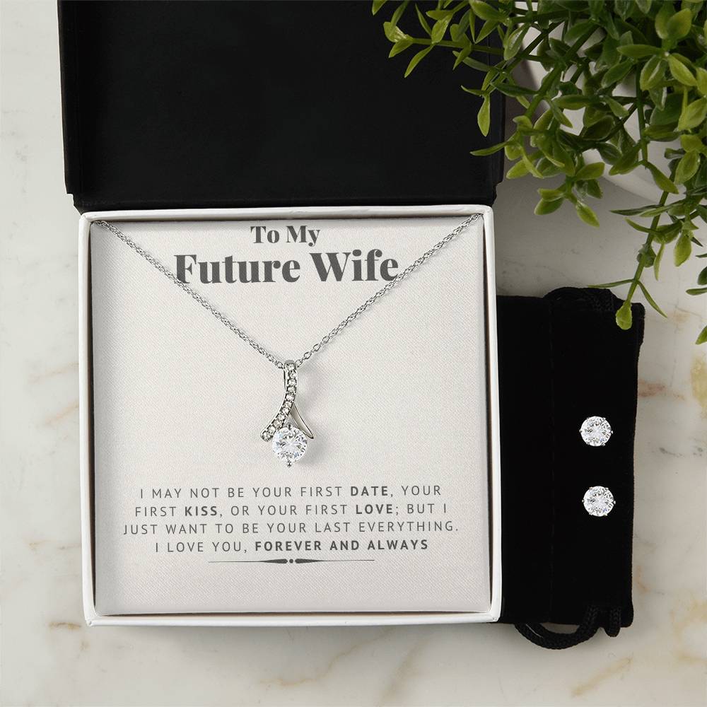 [ALMOST SOLD OUT] Future Wife - Forever and Always- Alluring Necklace with CZ Earrings(FREE)