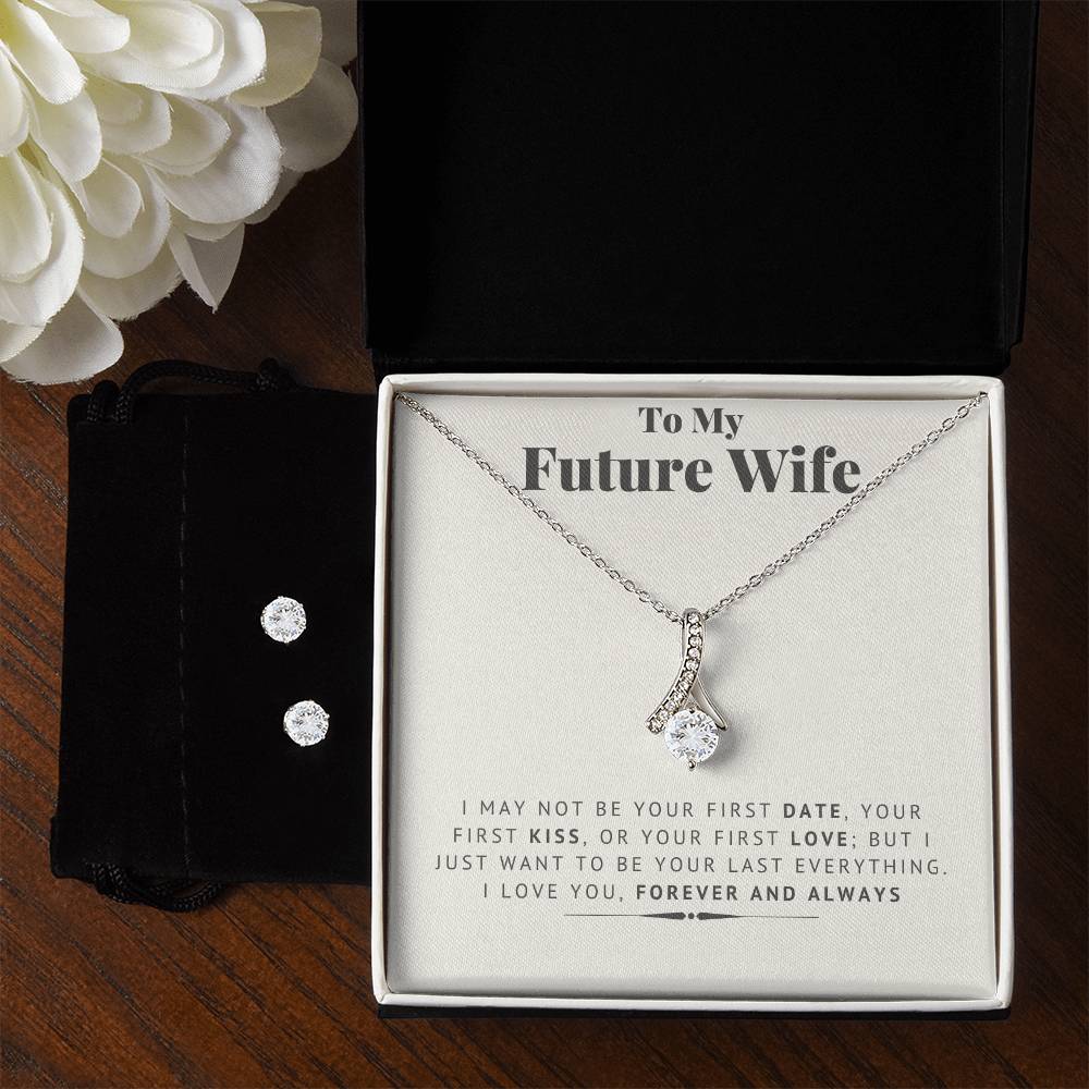 [ALMOST SOLD OUT] Future Wife - Forever and Always- Alluring Necklace with CZ Earrings(FREE)