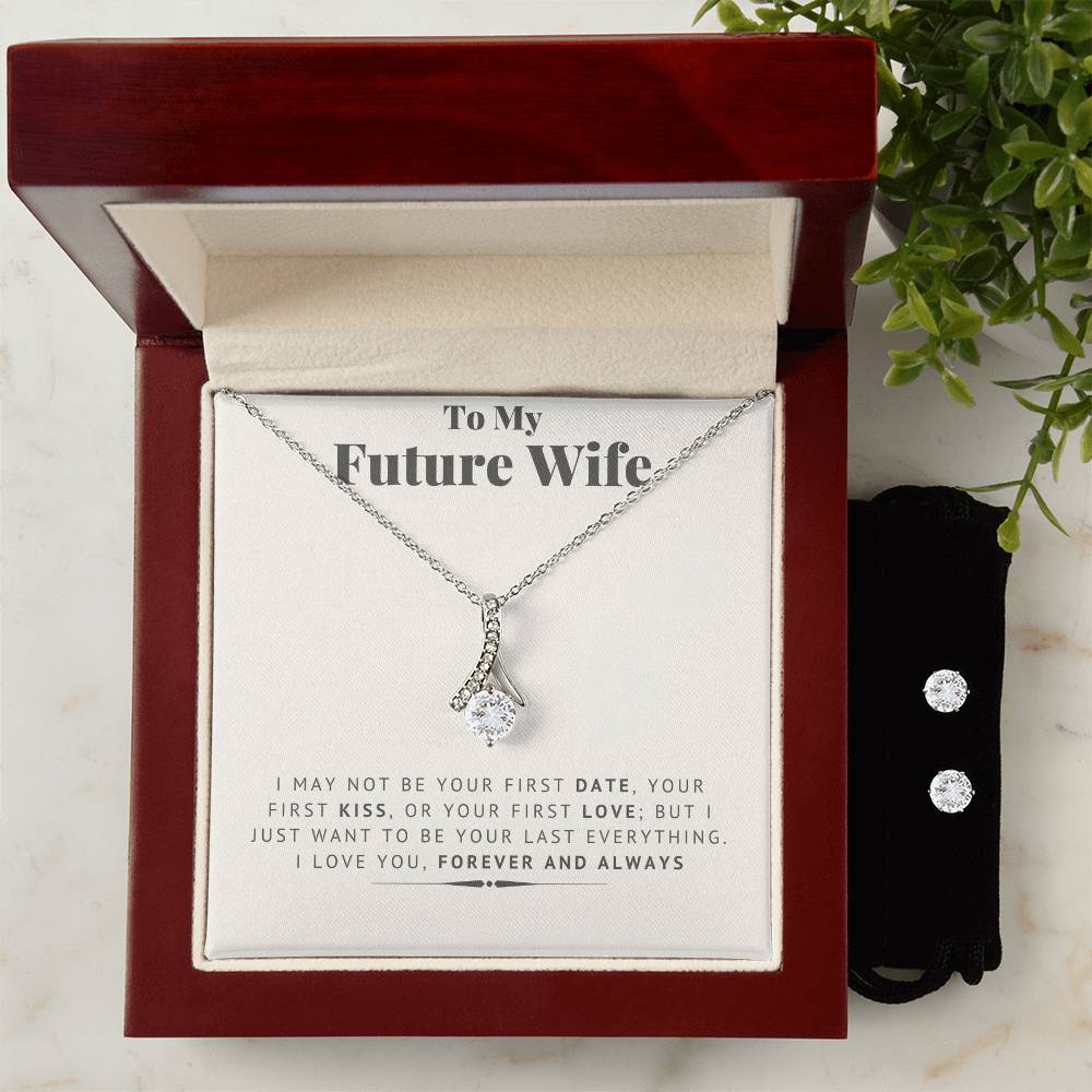 [ALMOST SOLD OUT] Future Wife - Forever and Always- Alluring Necklace with CZ Earrings(FREE)