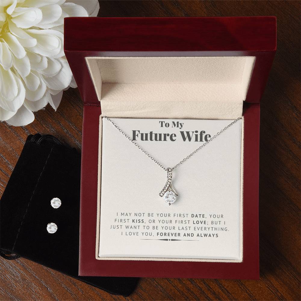 [ALMOST SOLD OUT] Future Wife - Forever and Always- Alluring Necklace with CZ Earrings(FREE)