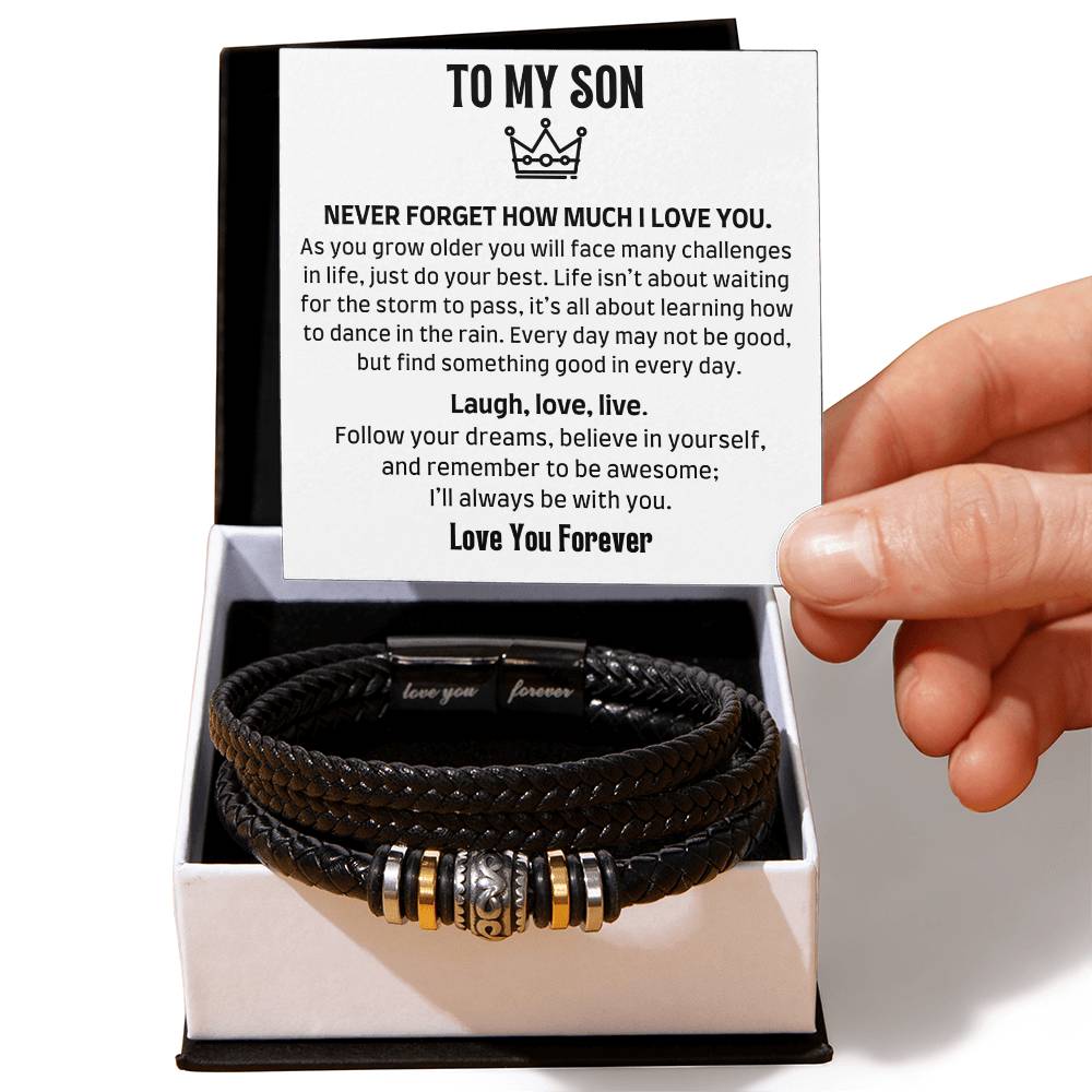 TO MY SON - LOVE YOU FOREVER BRACELET