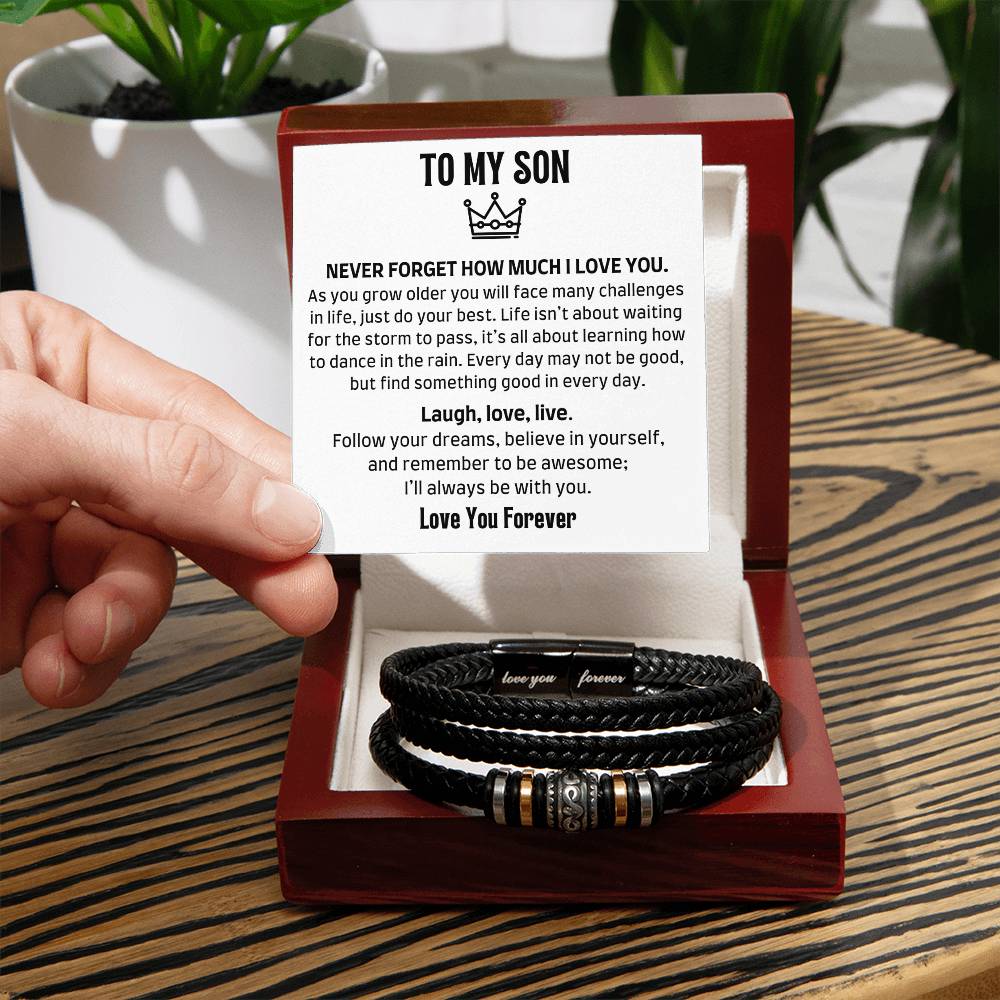 TO MY SON - LOVE YOU FOREVER BRACELET