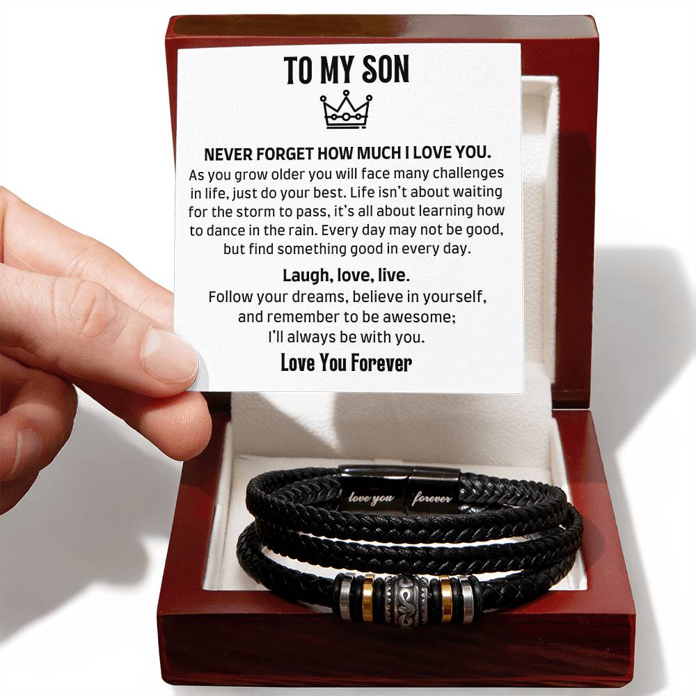 TO MY SON - LOVE YOU FOREVER BRACELET