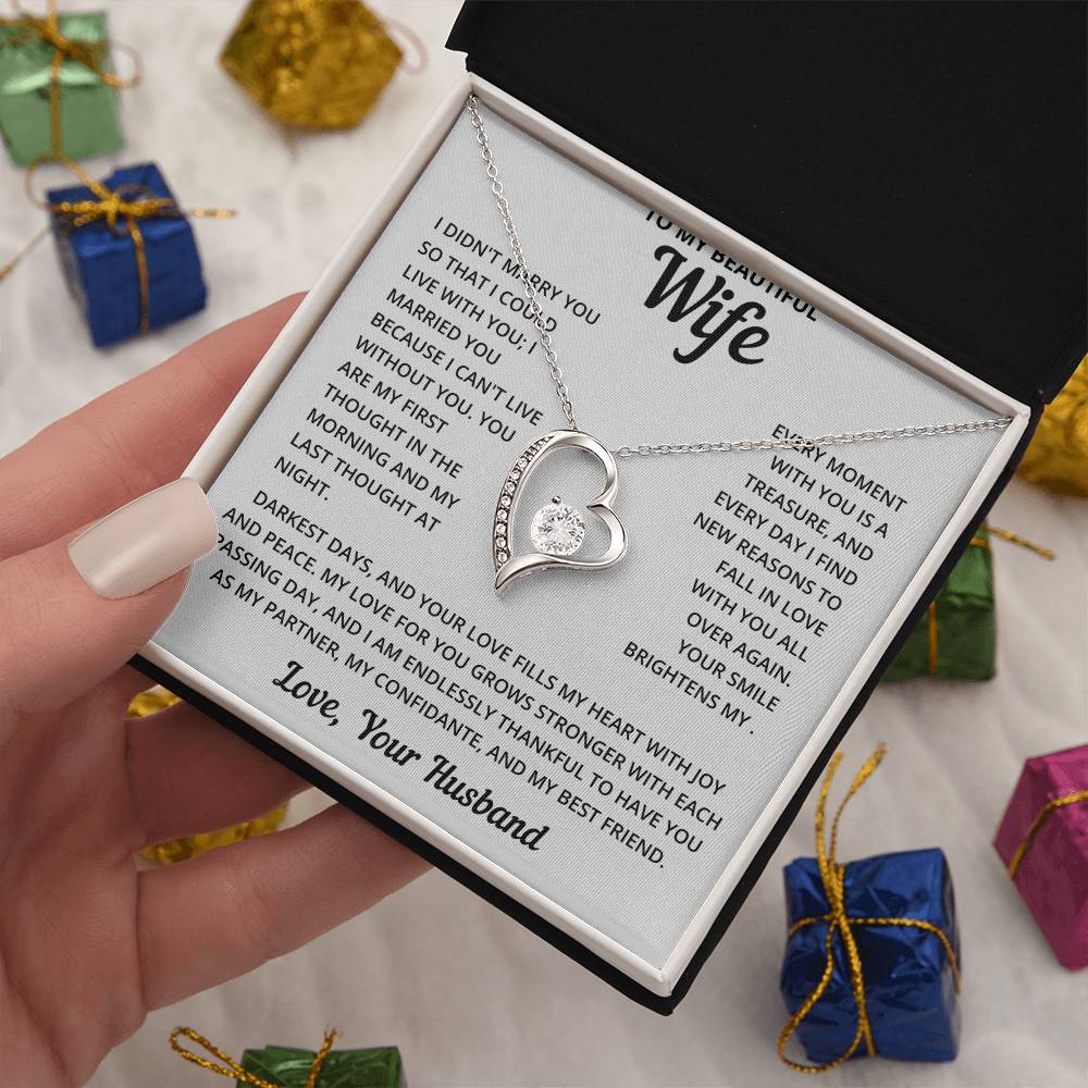 To My Wife - First Thought - Forever Love Necklace