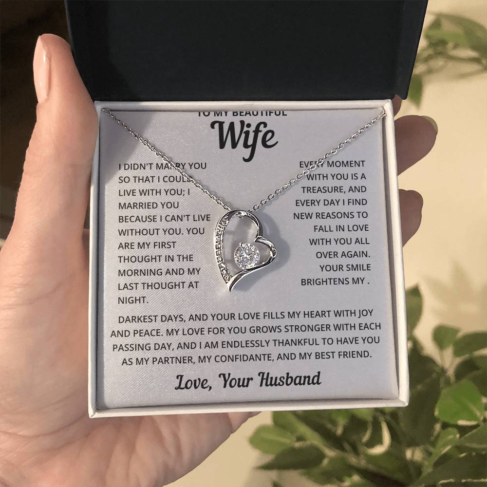 To My Wife - First Thought - Forever Love Necklace