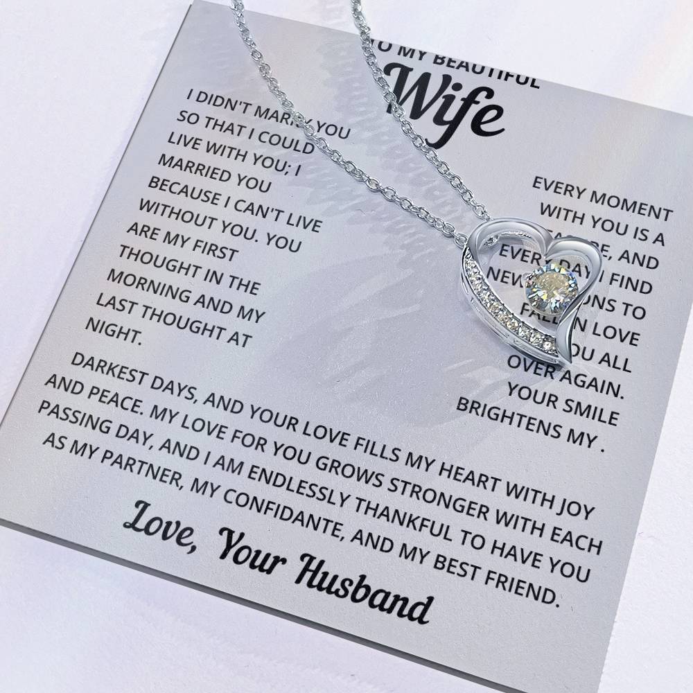 To My Wife - First Thought - Forever Love Necklace