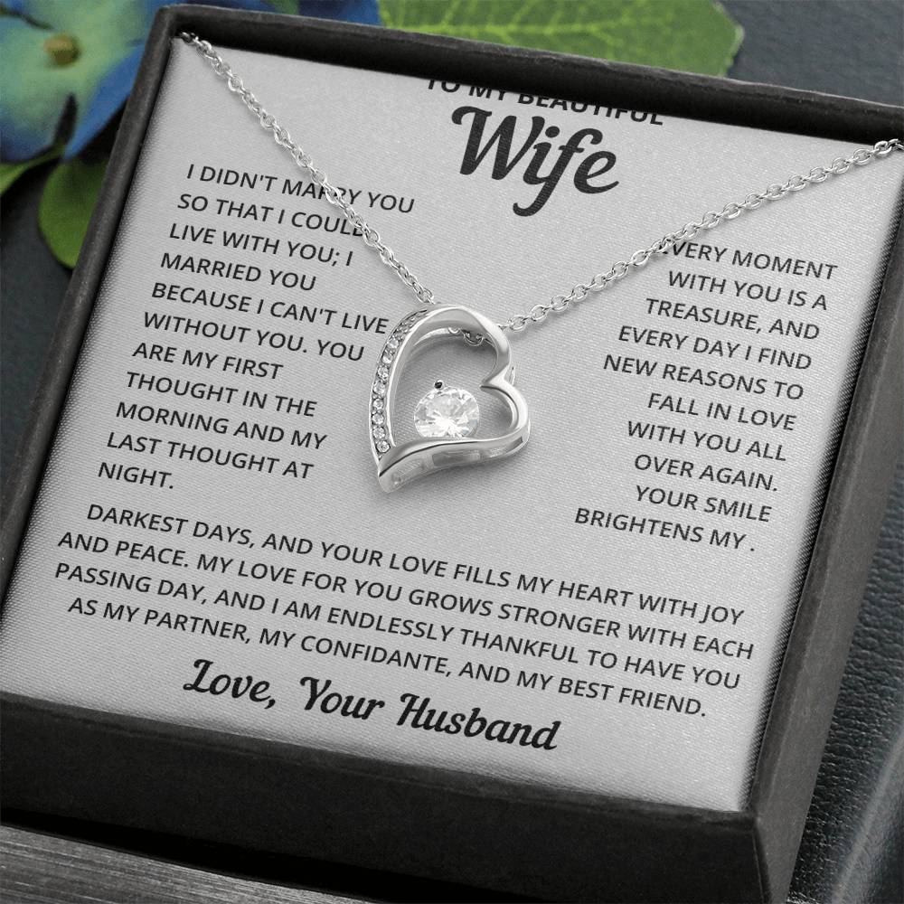 To My Wife - First Thought - Forever Love Necklace