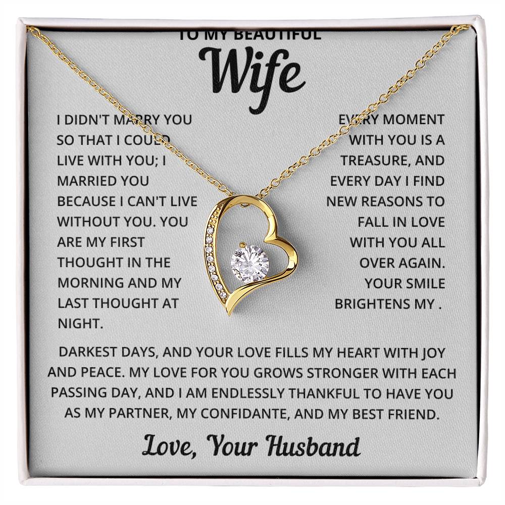 To My Wife - First Thought - Forever Love Necklace