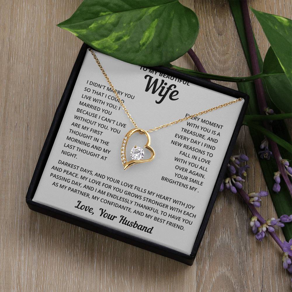 To My Wife - First Thought - Forever Love Necklace