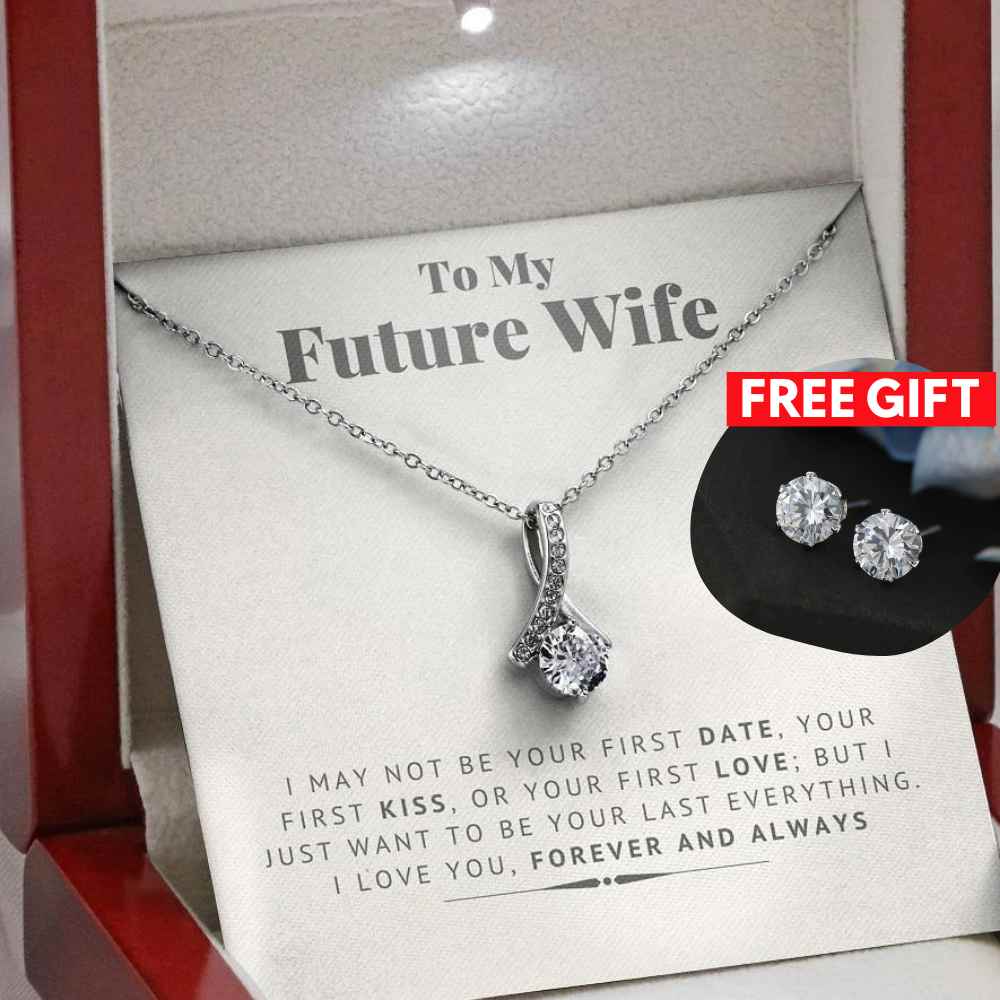 [ALMOST SOLD OUT] Future Wife - Forever and Always- Alluring Necklace with CZ Earrings(FREE)